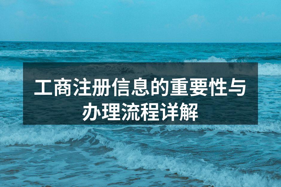 工商注册信息的重要性与办理流程详解