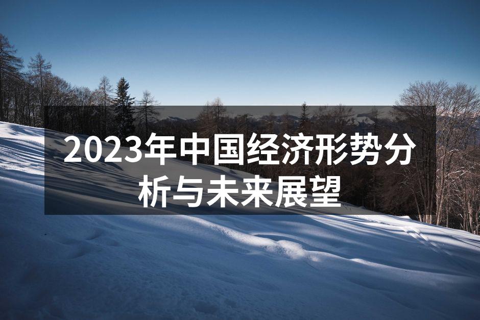 2023年中国经济形势分析与未来展望