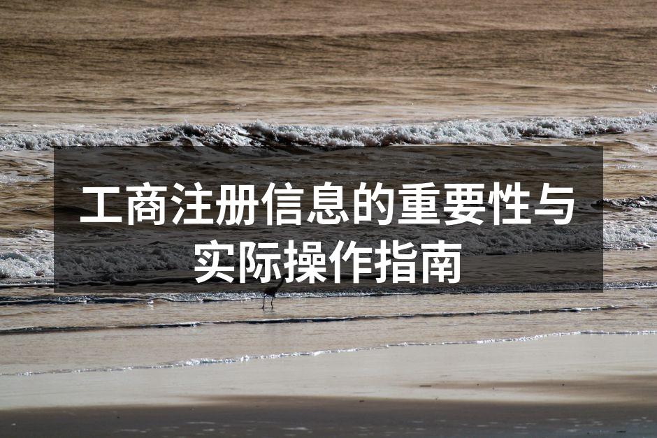 工商注册信息的重要性与实际操作指南
